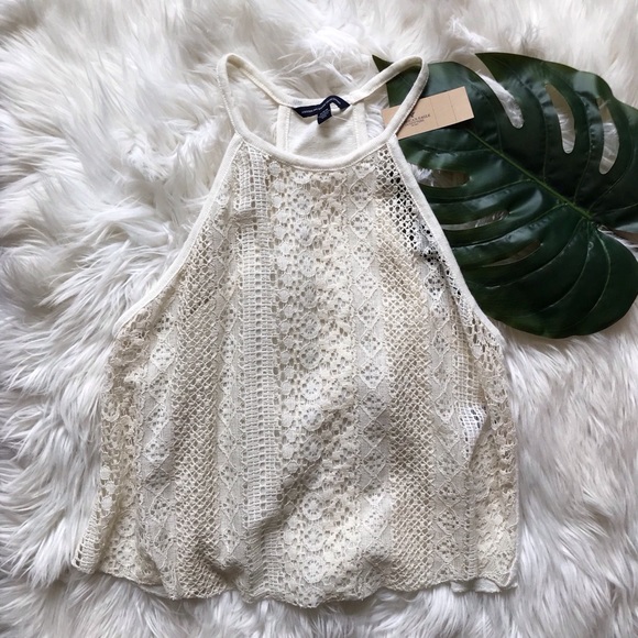 American Eagle Outfitters Tops - American Eagle | NWT Lace Crop Top Tank